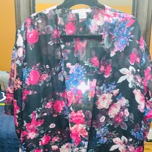 Floral Fringe Cover up